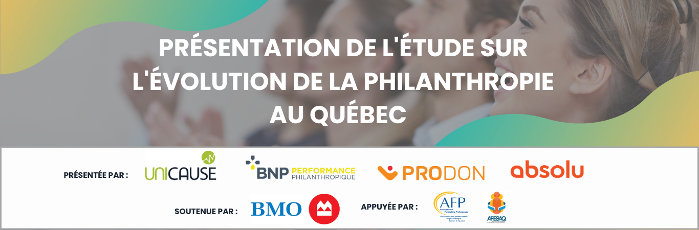 Bannière étude sur l'évolution de la philanthropie au Québec